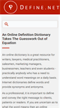 Mobile Screenshot of define.net